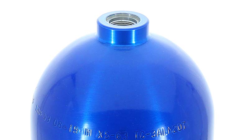 Blue SCUBA cylinder