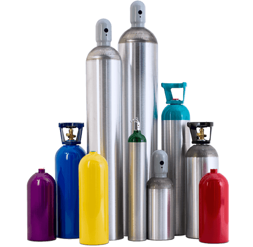 Aluminum gas cylinders for variety of markets