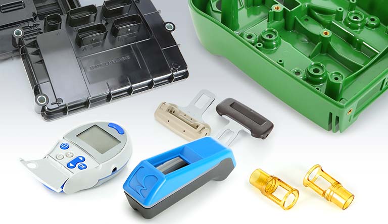 Range of plastic injected molded parts