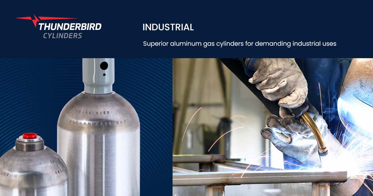 Superior aluminum gas cylinders for demanding industrial uses